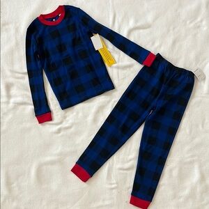 NWT Tucker + Tate Kids Blue and Red Plaid Pajama Set Size 6